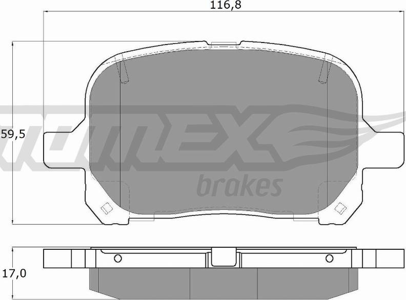 TOMEX brakes TX 13-73 - Bremžu uzliku kompl., Disku bremzes autodraugiem.lv