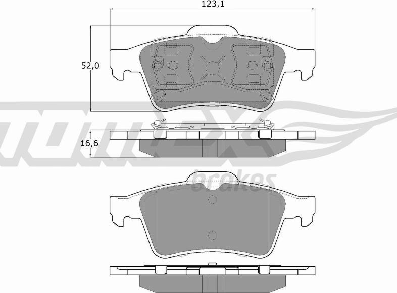 TOMEX brakes TX 12-95 - Bremžu uzliku kompl., Disku bremzes autodraugiem.lv