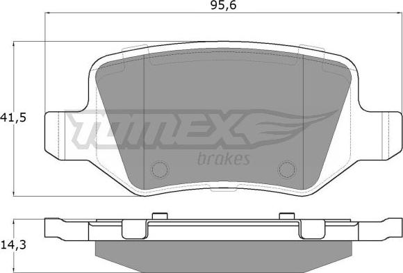 TOMEX brakes TX 12-90 - Bremžu uzliku kompl., Disku bremzes autodraugiem.lv