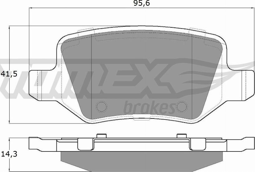 TOMEX brakes TX 12-90 - Bremžu uzliku kompl., Disku bremzes autodraugiem.lv