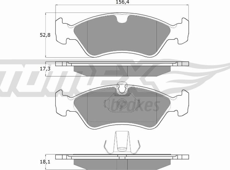 TOMEX brakes TX 12-98 - Bremžu uzliku kompl., Disku bremzes autodraugiem.lv