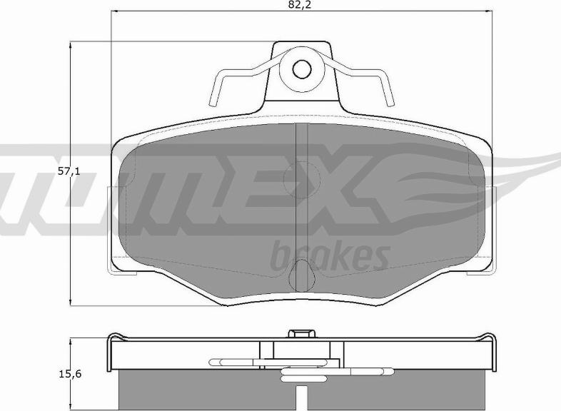 TOMEX brakes TX 12-93 - Bremžu uzliku kompl., Disku bremzes autodraugiem.lv