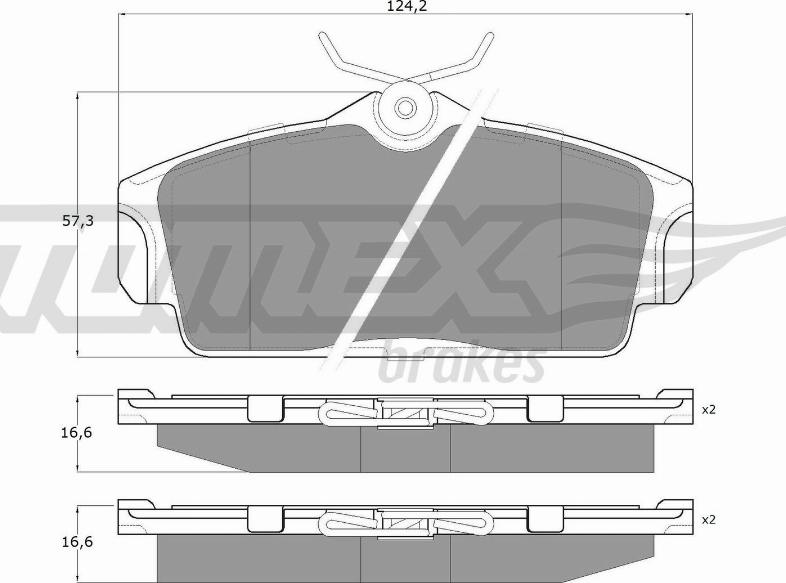 TOMEX brakes TX 12-92 - Bremžu uzliku kompl., Disku bremzes autodraugiem.lv