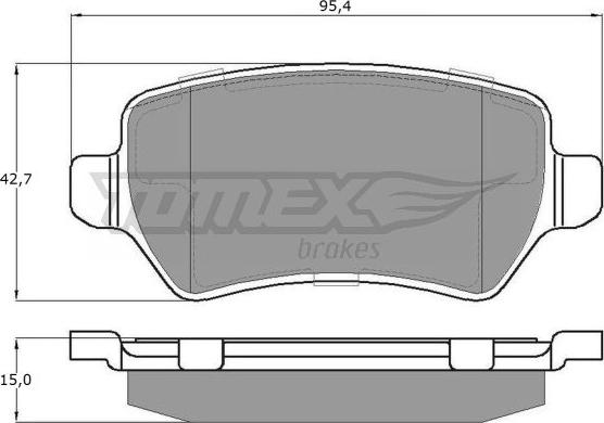 TOMEX brakes TX 12-971 - Bremžu uzliku kompl., Disku bremzes autodraugiem.lv