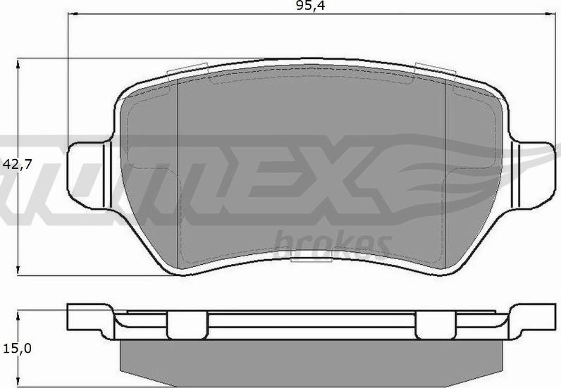 TOMEX brakes TX 12-971 - Bremžu uzliku kompl., Disku bremzes autodraugiem.lv