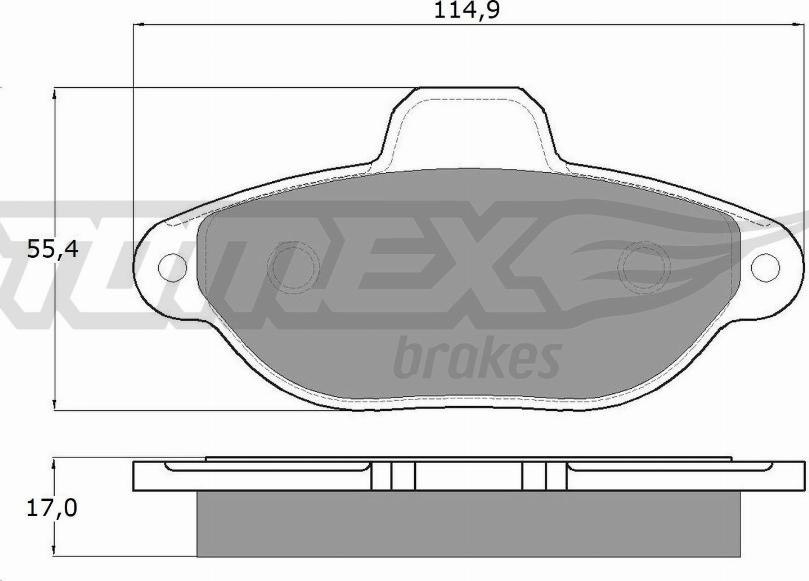 TOMEX brakes TX 12-41 - Bremžu uzliku kompl., Disku bremzes autodraugiem.lv