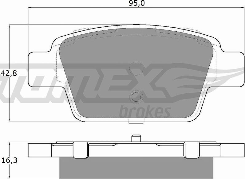 TOMEX brakes TX 12-51 - Bremžu uzliku kompl., Disku bremzes autodraugiem.lv