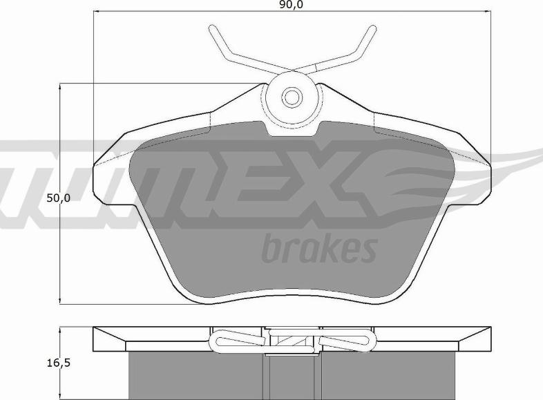 TOMEX brakes TX 12-68 - Bremžu uzliku kompl., Disku bremzes autodraugiem.lv