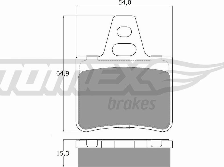 TOMEX brakes TX 12-06 - Bremžu uzliku kompl., Disku bremzes autodraugiem.lv