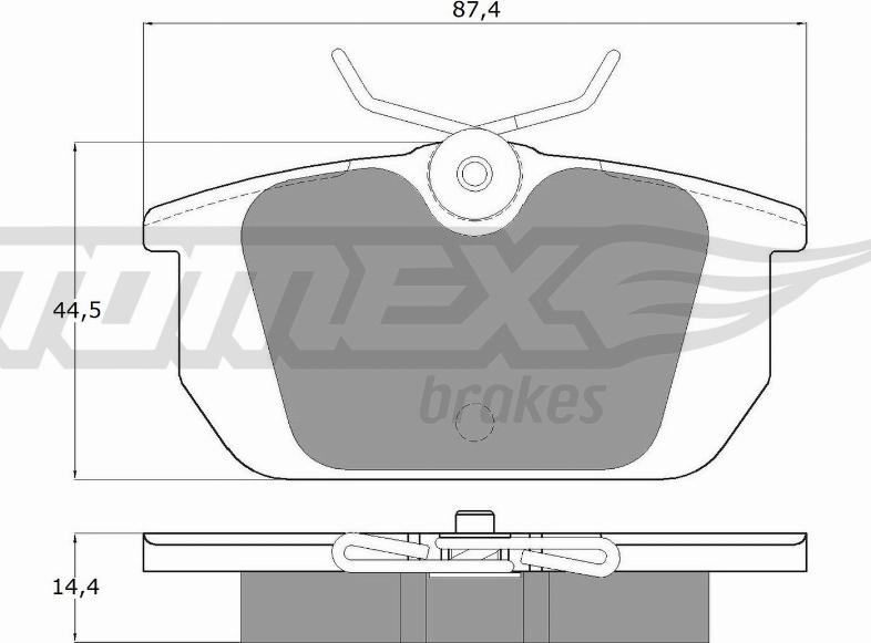 TOMEX brakes TX 12-01 - Bremžu uzliku kompl., Disku bremzes autodraugiem.lv