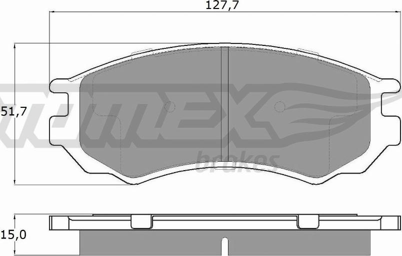 TOMEX brakes TX 12-02 - Bremžu uzliku kompl., Disku bremzes autodraugiem.lv