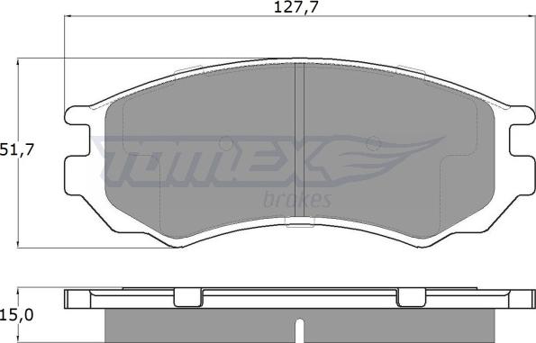 TOMEX brakes TX 12-02 - Bremžu uzliku kompl., Disku bremzes autodraugiem.lv