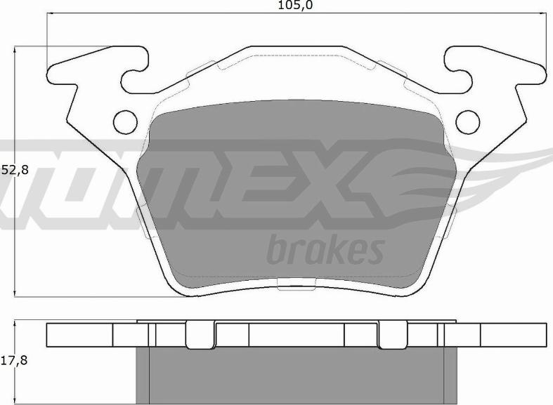 TOMEX brakes TX 12-89 - Bremžu uzliku kompl., Disku bremzes autodraugiem.lv