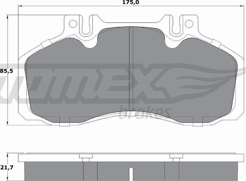 TOMEX brakes TX 12-881 - Bremžu uzliku kompl., Disku bremzes autodraugiem.lv