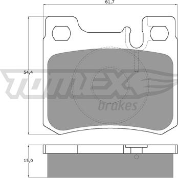 TOMEX brakes TX 12-30 - Bremžu uzliku kompl., Disku bremzes autodraugiem.lv