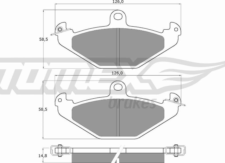 TOMEX brakes TX 12-37 - Bremžu uzliku kompl., Disku bremzes autodraugiem.lv