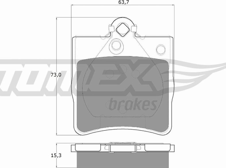 TOMEX brakes TX 12-29 - Bremžu uzliku kompl., Disku bremzes autodraugiem.lv