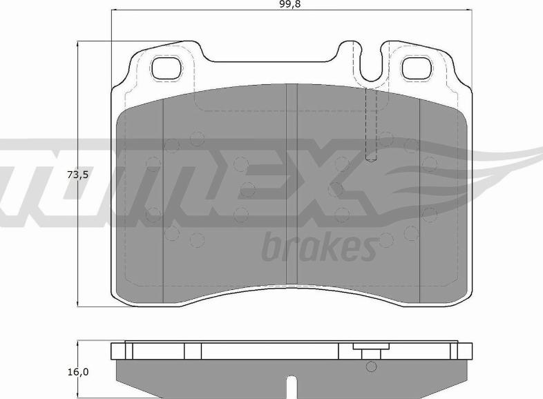 TOMEX brakes TX 12-711 - Bremžu uzliku kompl., Disku bremzes autodraugiem.lv