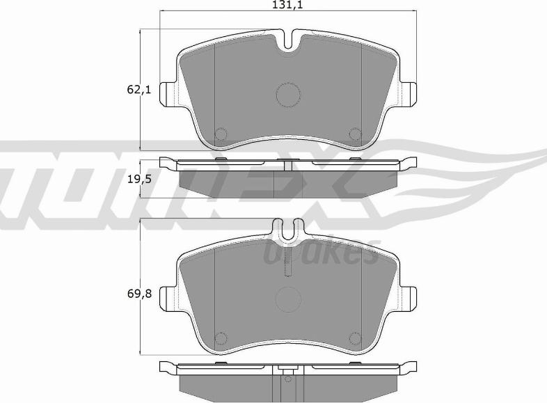 TOMEX brakes TX 12-78 - Bremžu uzliku kompl., Disku bremzes autodraugiem.lv