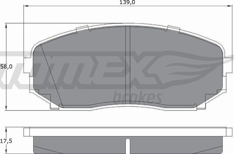 TOMEX brakes TX 17-42 - Bremžu uzliku kompl., Disku bremzes autodraugiem.lv