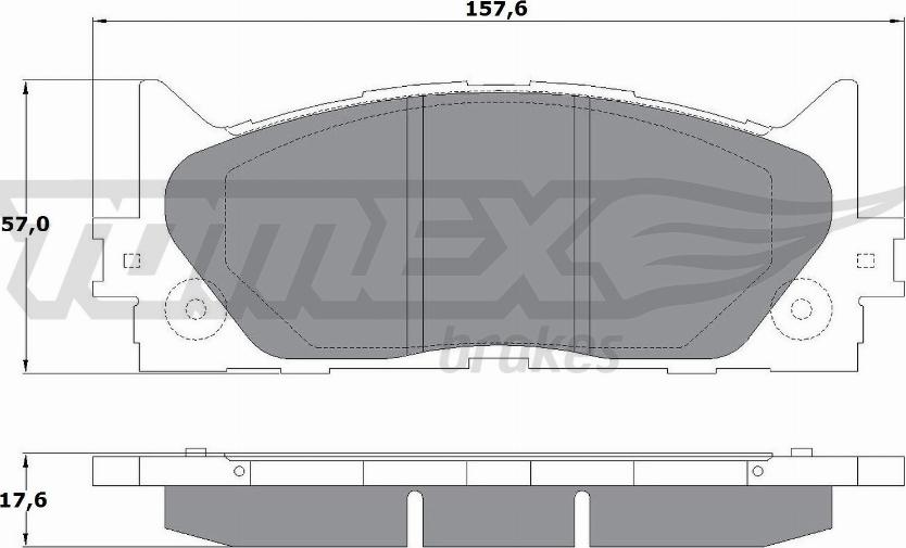 TOMEX brakes TX 17-59 - Bremžu uzliku kompl., Disku bremzes autodraugiem.lv