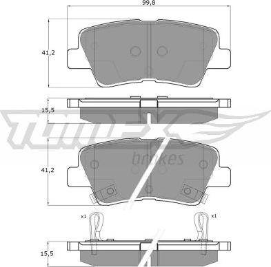 TOMEX brakes TX 17-69 - Bremžu uzliku kompl., Disku bremzes autodraugiem.lv