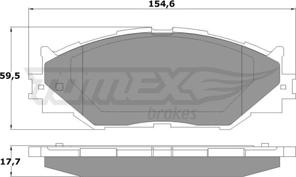 TOMEX brakes TX 17-62 - Bremžu uzliku kompl., Disku bremzes autodraugiem.lv