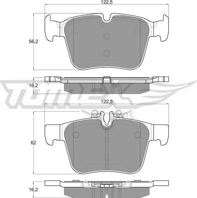 TOMEX brakes TX 17-051 - Bremžu uzliku kompl., Disku bremzes autodraugiem.lv