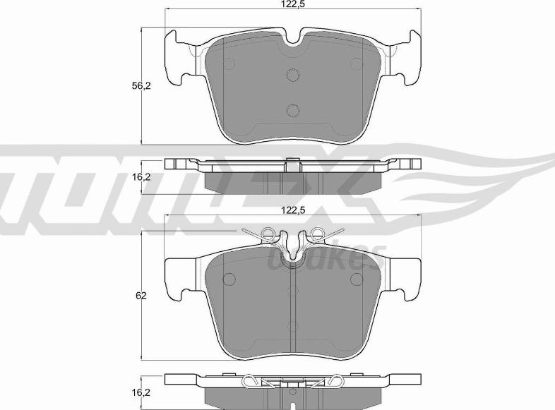 TOMEX brakes TX 17-051 - Bremžu uzliku kompl., Disku bremzes autodraugiem.lv