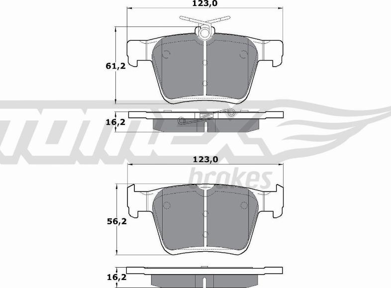 TOMEX brakes TX 17-05 - Bremžu uzliku kompl., Disku bremzes autodraugiem.lv