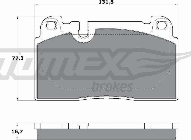 TOMEX brakes TX 17-14 - Bremžu uzliku kompl., Disku bremzes autodraugiem.lv