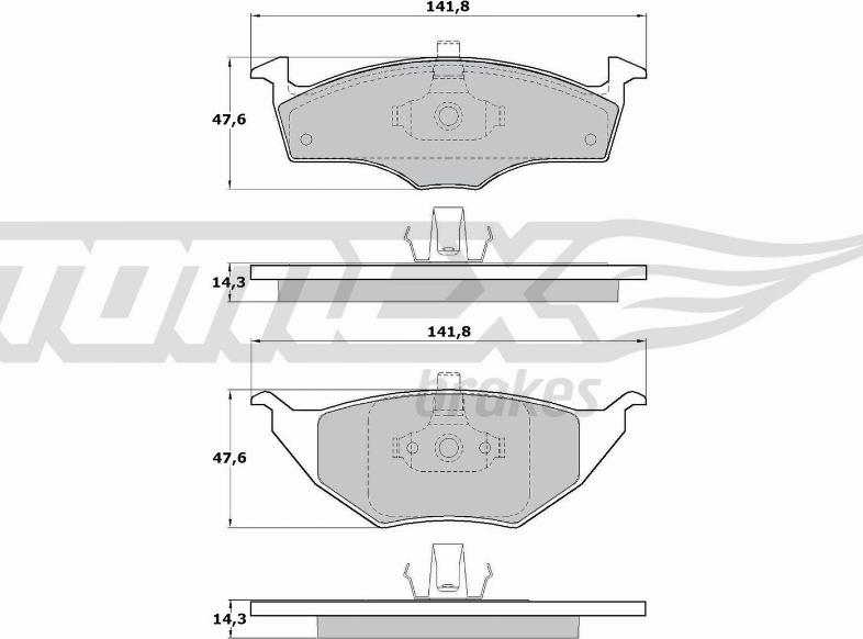 TOMEX brakes TX 17-10 - Bremžu uzliku kompl., Disku bremzes autodraugiem.lv