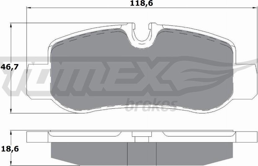 TOMEX brakes TX 17-81 - Bremžu uzliku kompl., Disku bremzes autodraugiem.lv