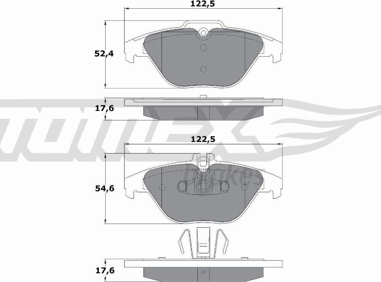 TOMEX brakes TX 17-39 - Bremžu uzliku kompl., Disku bremzes autodraugiem.lv