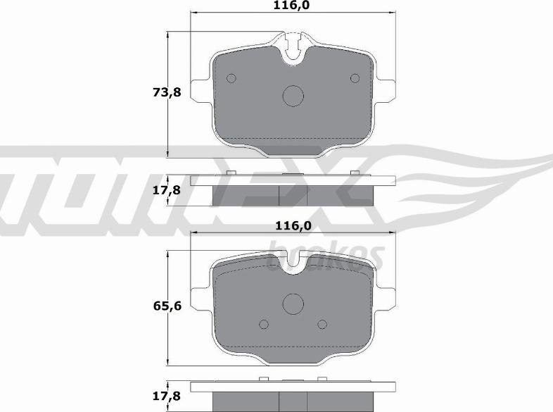 TOMEX brakes TX 17-36 - Bremžu uzliku kompl., Disku bremzes autodraugiem.lv