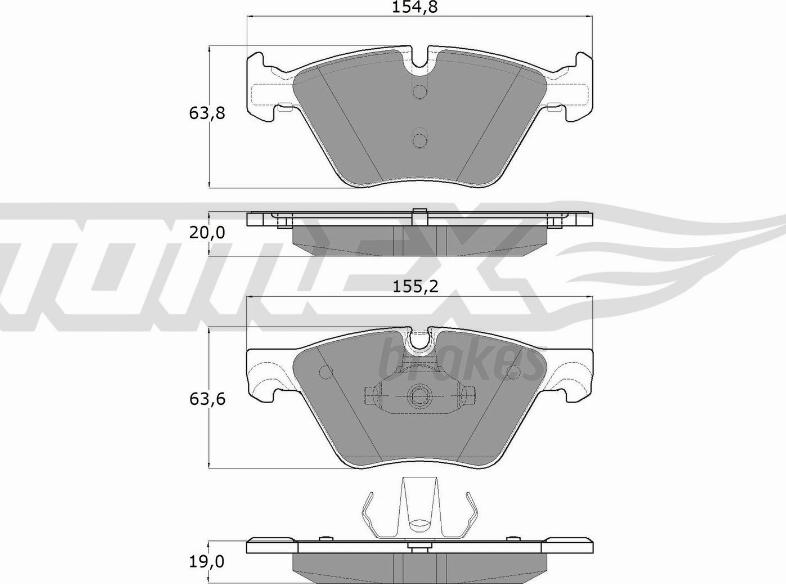 TOMEX brakes TX 17-33 - Bremžu uzliku kompl., Disku bremzes autodraugiem.lv