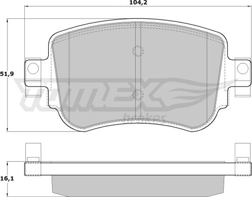 TOMEX brakes TX 17-32 - Bremžu uzliku kompl., Disku bremzes autodraugiem.lv