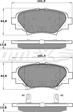 TOMEX brakes TX 17-24 - Bremžu uzliku kompl., Disku bremzes autodraugiem.lv