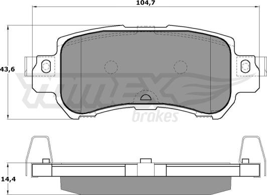 TOMEX brakes TX 17-26 - Bremžu uzliku kompl., Disku bremzes autodraugiem.lv