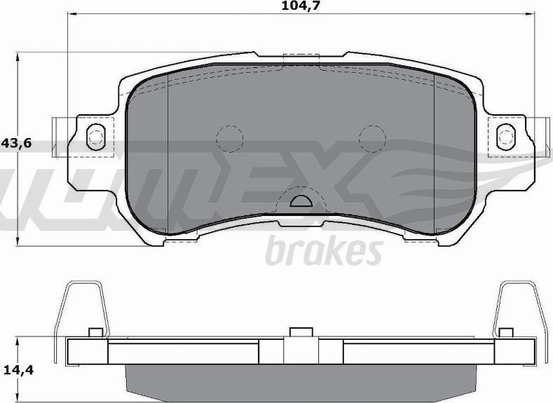 TOMEX brakes TX 17-26 - Bremžu uzliku kompl., Disku bremzes autodraugiem.lv