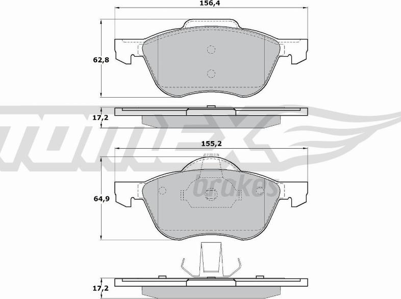 TOMEX brakes TX 17-27 - Bremžu uzliku kompl., Disku bremzes autodraugiem.lv