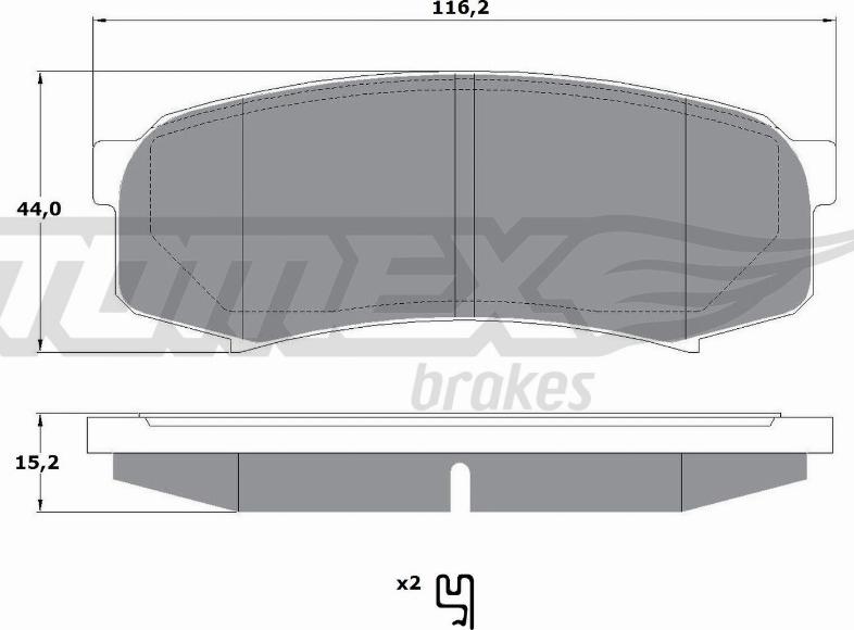 TOMEX brakes TX 17-79 - Bremžu uzliku kompl., Disku bremzes autodraugiem.lv