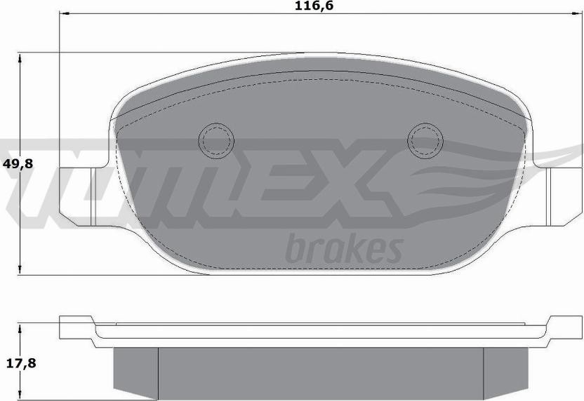 TOMEX brakes TX 17-70 - Bremžu uzliku kompl., Disku bremzes autodraugiem.lv