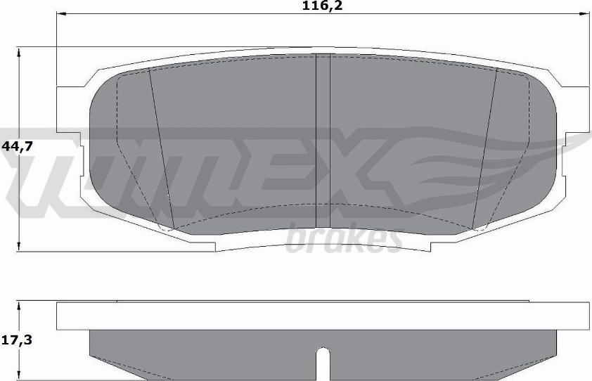 TOMEX brakes TX 17-78 - Bremžu uzliku kompl., Disku bremzes autodraugiem.lv