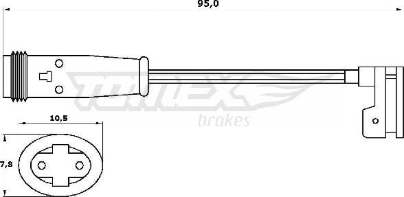 TOMEX brakes TX 30-56 - Indikators, Bremžu uzliku nodilums autodraugiem.lv