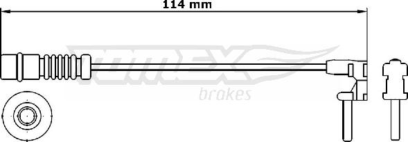 TOMEX brakes TX 30-69 - Indikators, Bremžu uzliku nodilums autodraugiem.lv