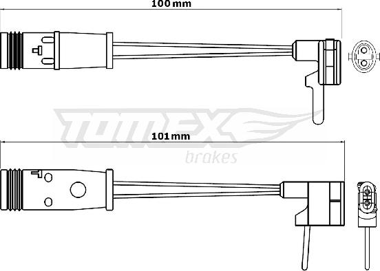 TOMEX brakes TX 30-82 - Indikators, Bremžu uzliku nodilums autodraugiem.lv