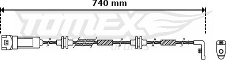 TOMEX brakes TX 30-33 - Indikators, Bremžu uzliku nodilums autodraugiem.lv