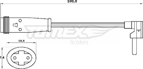 TOMEX brakes TX 30-27 - Indikators, Bremžu uzliku nodilums autodraugiem.lv