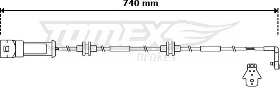 TOMEX brakes TX 30-76 - Indikators, Bremžu uzliku nodilums autodraugiem.lv